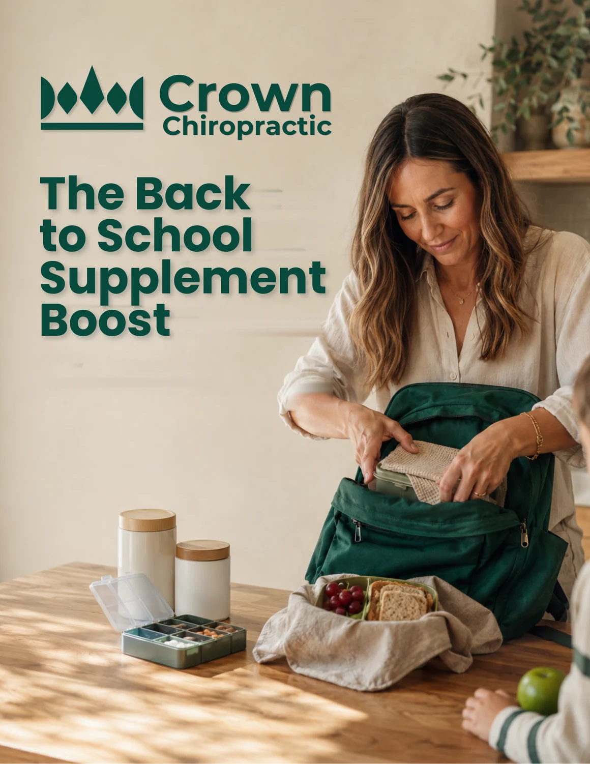 Cover of The Back to School Supplement Boost from Crown Chiropractic