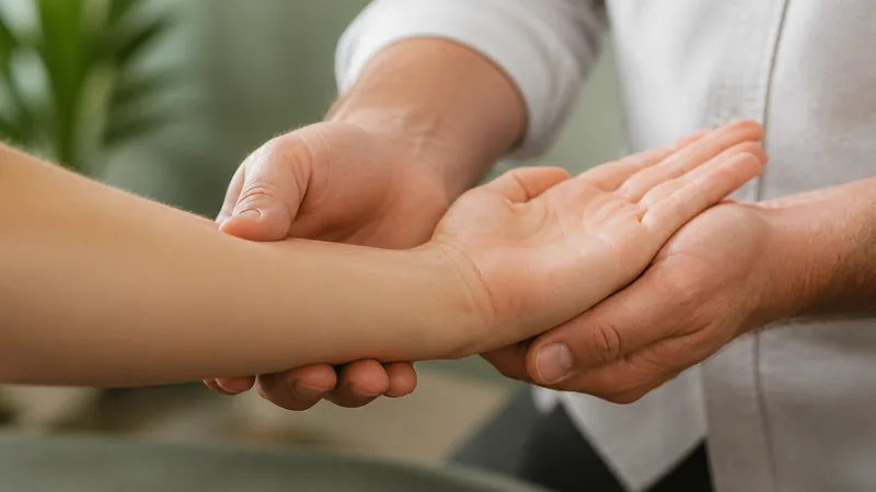 Applied kinesiology muscle testing at Crown Chiropractic