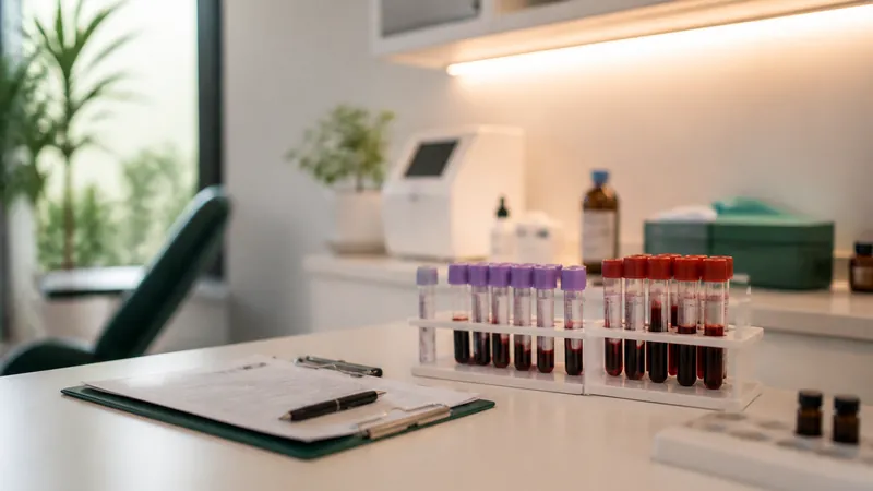 Advanced lab testing vials at Crown Chiropractic